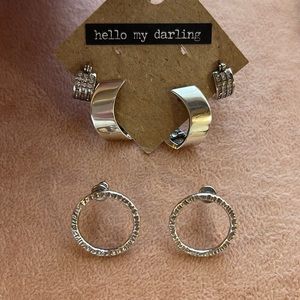 925 Silver - Lot of three post earrings!